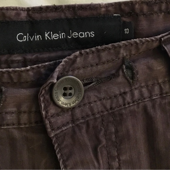 Calvin Klein Cargo Pants brown size 10 - Picture 3 of 5
